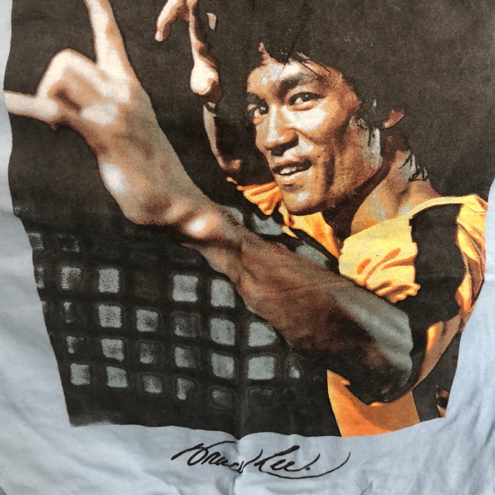 Baby blue Bruce lee t shirt